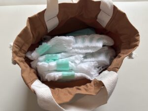 【モンポケ】おむつポーチ(巾着型)イーブイ