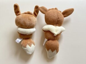 モンポケ・イーブイ：ラトルセット・ぬいぐるみ比較