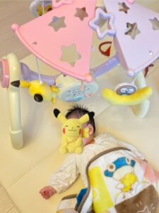 「モンポケ 7ステップメリージム」赤ちゃんの反応