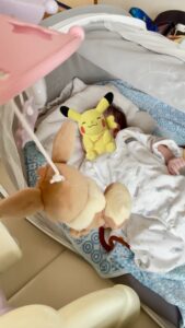 「モンポケ 7ステップメリージム」赤ちゃんの反応