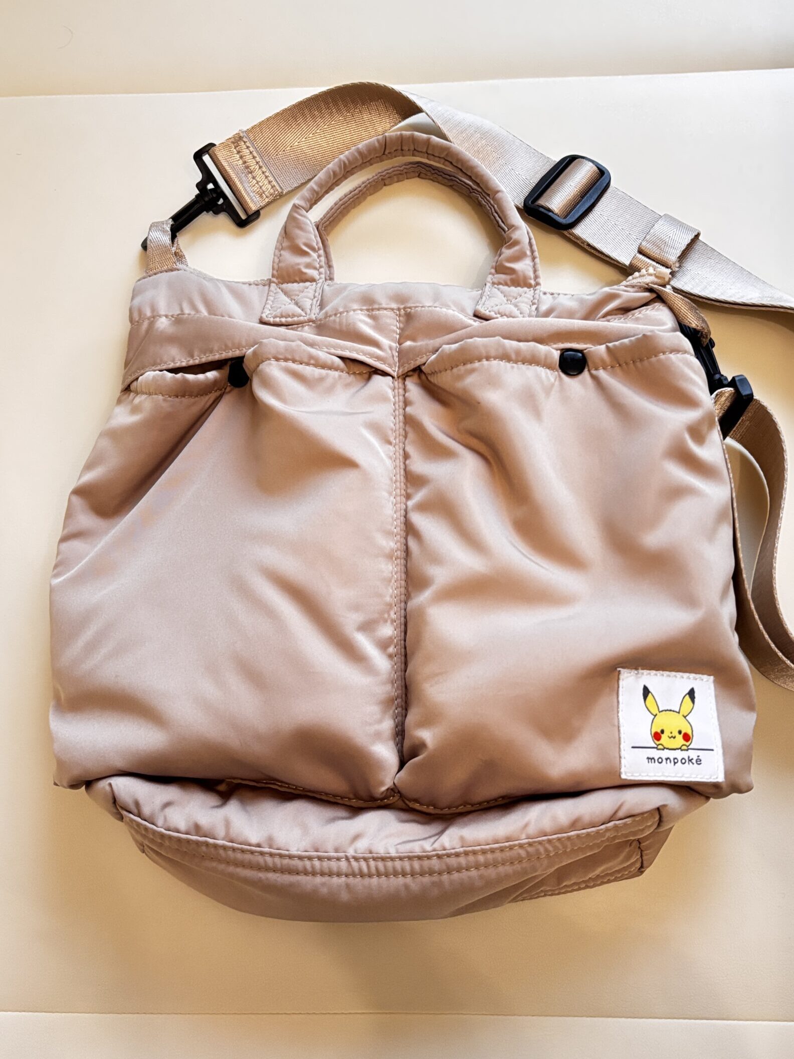 モンポケ ルートート スクエアパフトート　マザーズバッグ　正面