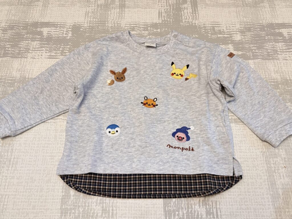 2026秋モンポケ×petit main・刺しゅう長袖Tシャツ