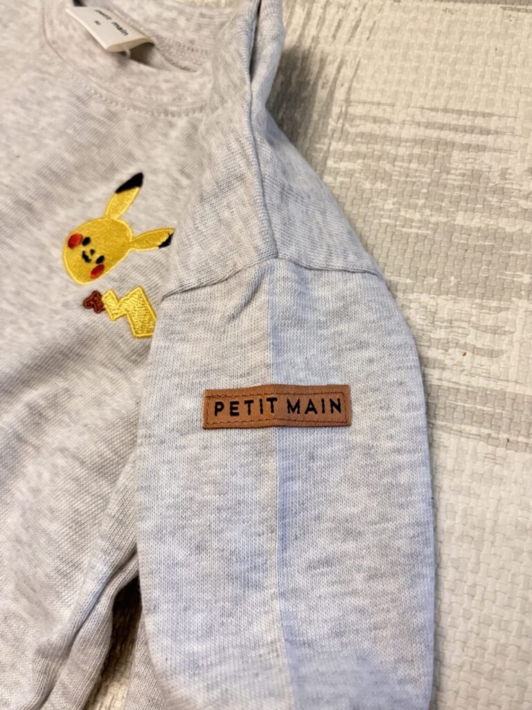 2026秋モンポケ×petit main・刺しゅう長袖Tシャツ